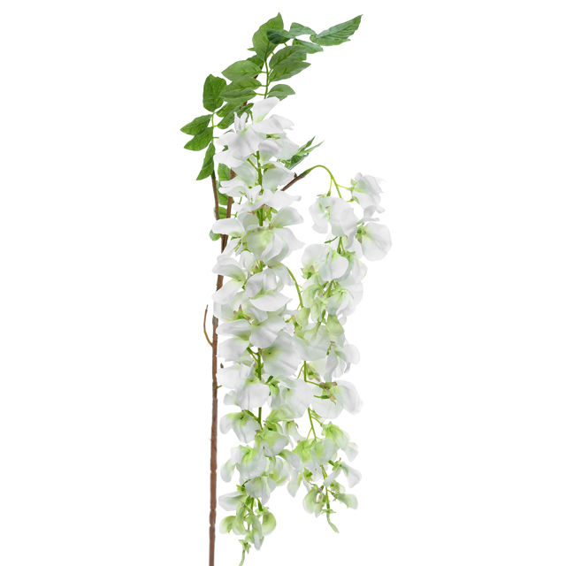 Wisteria Stem Cream 107cm long artificial flowers