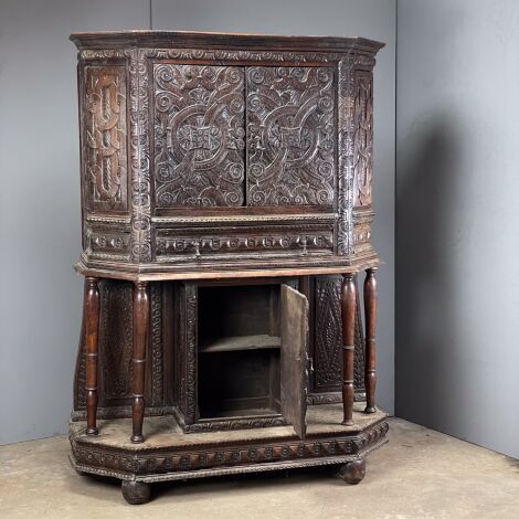 Antique Carved sideboard on Pillars - RENTAL ONLY