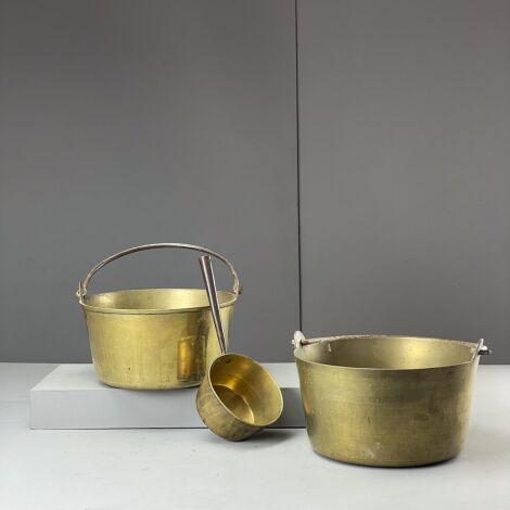 Solid Brass Jam Pans Set (x3) - RENTAL ONLY