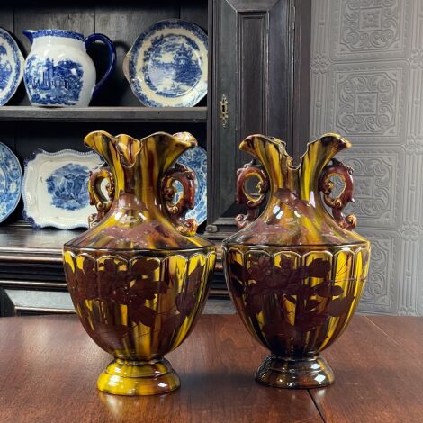 Victorian Drip Glaze Vase (Pair) - RENTAL ONLY