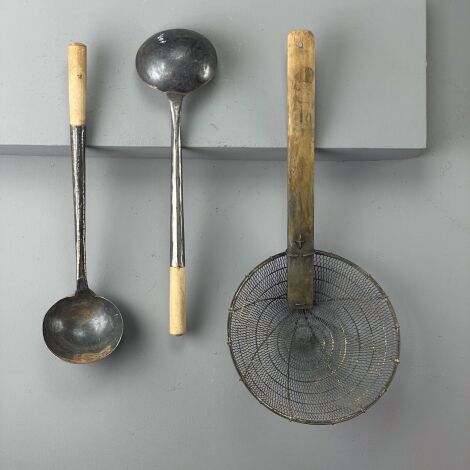 Vintage Metal Ladles (x3) - RENTAL ONLY