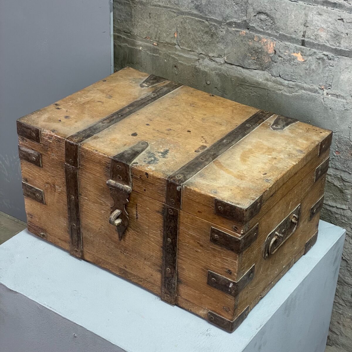 Brass Bound Wooden Chest - RENTAL ONLY - Brandon Thatchers