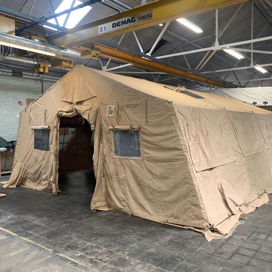 Military shop wall tent