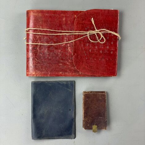 Leather Pocket Notebooks (x3 available) - RENTAL ONLY