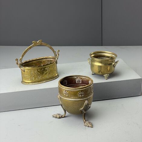 Brass Jardinière Selection (x3) - RENTAL ONLY