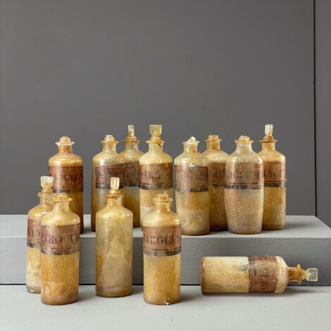 Ancient Pharmacy Bottles (x13) - RENTAL ONLY