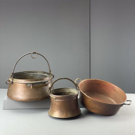 Copper Cauldrons/ Pan Set (Set of 3) - RENTAL ONLY