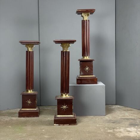 Masonic Wooden Plinths/Columns (x3) - RENTAL ONLY