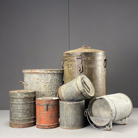 Galvanised Metal Storage Cans - RENTAL ONLY