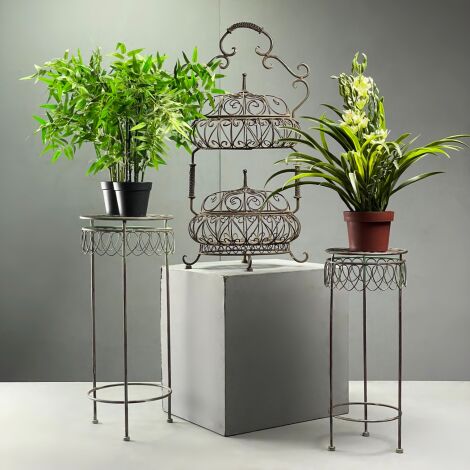 Ornate Metal Plant Stands  - RENTAL ONLY