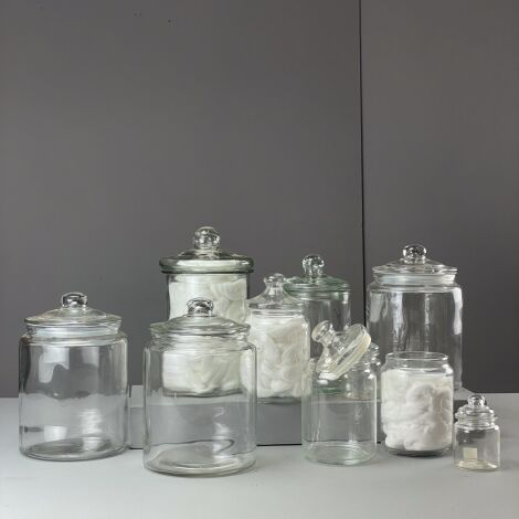 Large & Small Pharmacy Jars (x9) - RENTAL ONLY