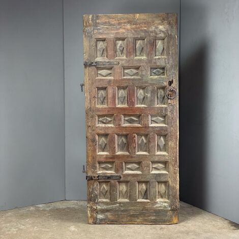 Carved Wooden Panel Door - RENTAL ONLY