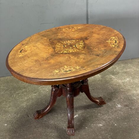 Inlaid Oval Table - RENTAL ONLY