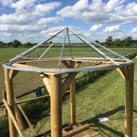 Gazebo Roof Frame. DIY kit suitable for our thatch tile range and thatch rolls