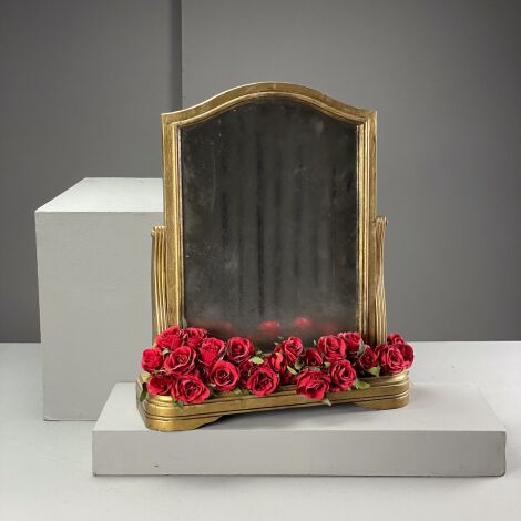 Gilt Rose Scented Dressing Table Mirror - RENTAL ONLY