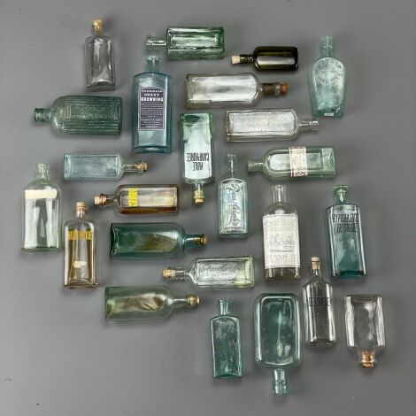 Apothecary Glass Bottles (x24)  - RENTAL ONLY